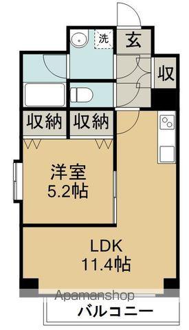 パークサイドレジデンス榴岡(1LDK/7階)の間取り写真