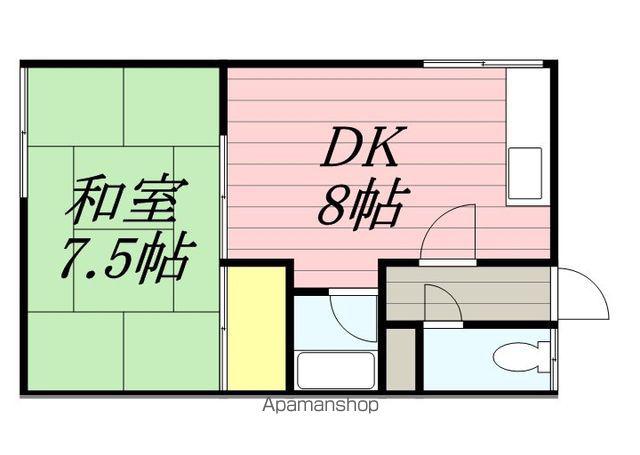 オリンピア1(1DK/1階)の間取り写真