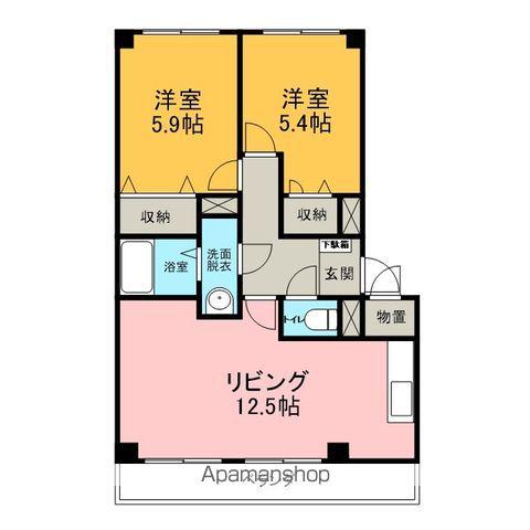 BETTER Я 東造道(2LDK/2階)の間取り写真