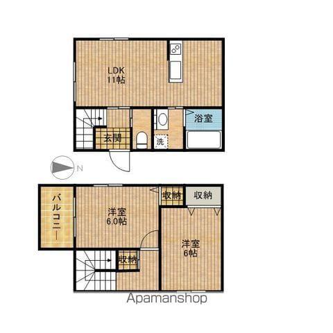 東海道本線 天竜川駅 徒歩37分 2階建 築19年(2LDK)の間取り写真
