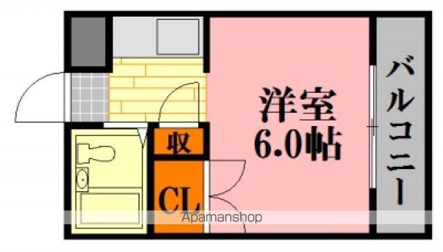 グリーンハイツ落合Ⅰ(ワンルーム/3階)の間取り写真