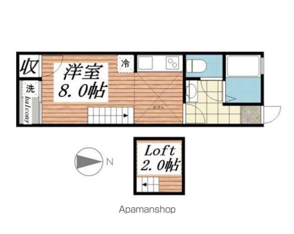 OCTO HOUSE(ワンルーム/2階)の間取り写真