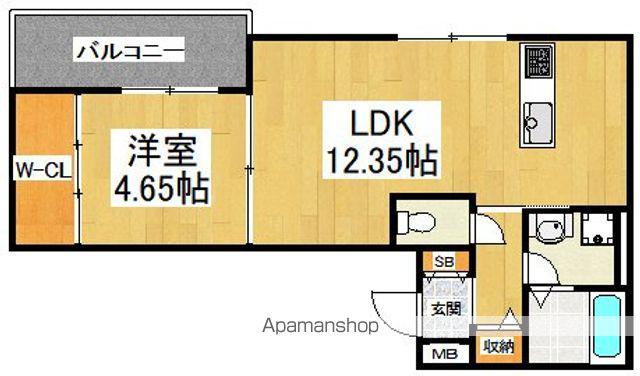 エフイー長曽根(1LDK/4階)の間取り写真