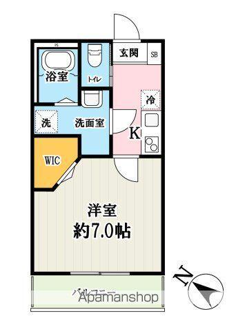 アトラス新狭山(1K/3階)の間取り写真