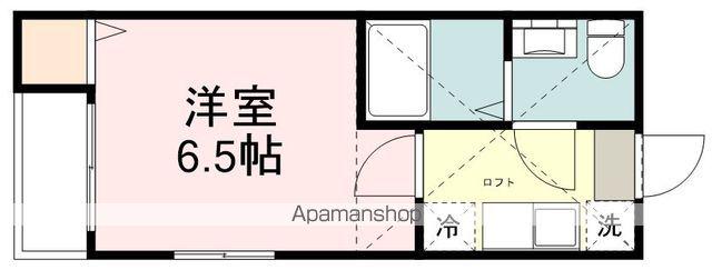 ネットコーポ旭ヶ丘(1K/2階)の間取り写真