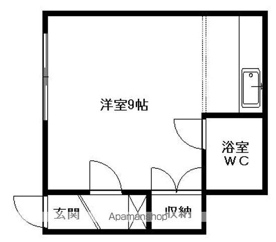 センターハイツ3.4(ワンルーム/1階)の間取り写真