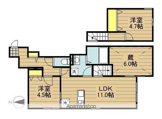 リッチグレイス(2LDK/1階)の間取り写真