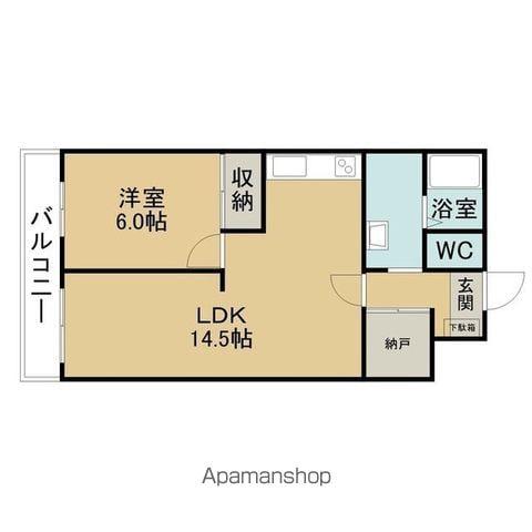 Mクレール(1LDK/2階)の間取り写真