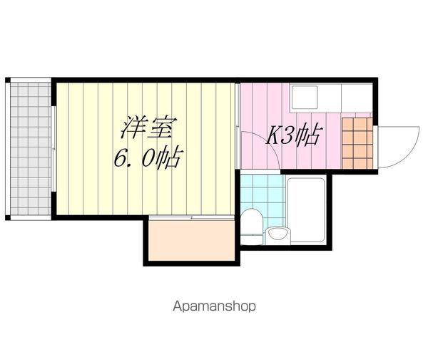 メゾン山越2号館(1K/3階)の間取り写真