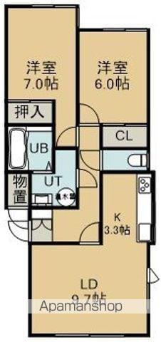 ハイツピレニー(2LDK/1階)の間取り写真