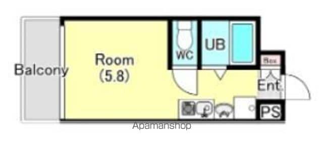 テラスレジデンス津田沼(ワンルーム/3階)の間取り写真