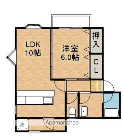 ヴィラ・ダイヤモンド(1LDK/3階)の間取り写真
