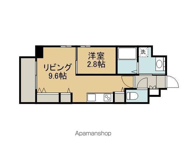 ラクラーレ ヴィンティア(1LDK/6階)の間取り写真