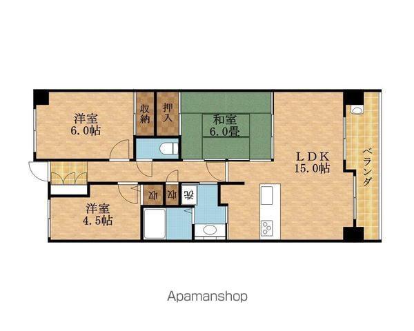 レジディア都島Ⅱ(3LDK/5階)の間取り写真