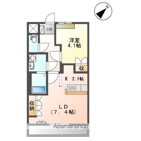 メルヴェーユ(1LDK/1階)の間取り写真