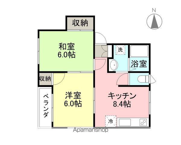 メゾンセリース(2DK/2階)の間取り写真