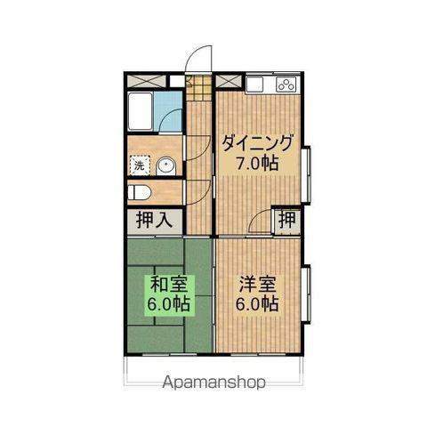 パナシティⅢ(2DK/3階)の間取り写真