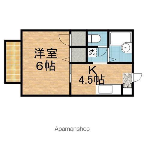 フラワーヒル(1K/2階)の間取り写真
