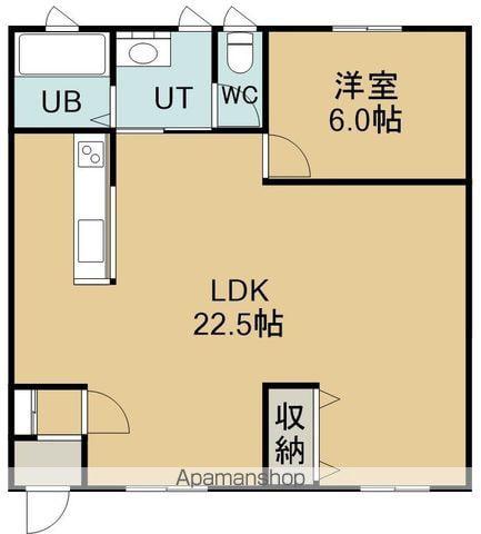 ガーデンASANO(1LDK/1階)の間取り写真
