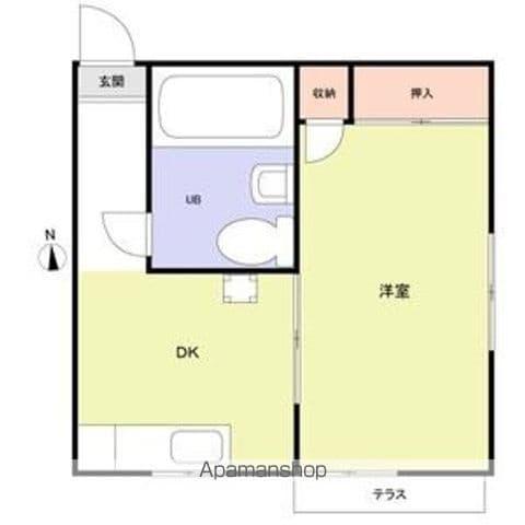 メゾンドアミ(1DK/1階)の間取り写真