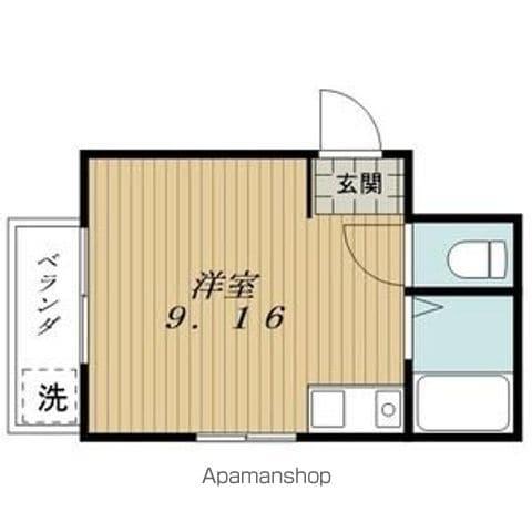 メゾン伊勢山(ワンルーム/2階)の間取り写真