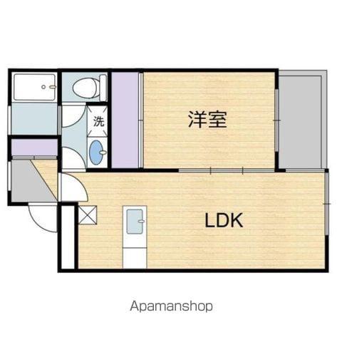 コリドール中津瀬(1LDK/4階)の間取り写真