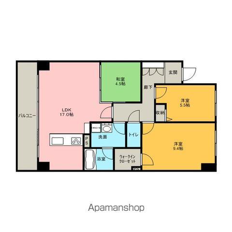 アイランドシティインフィニガーデンサウス棟(3LDK/2階)の間取り写真