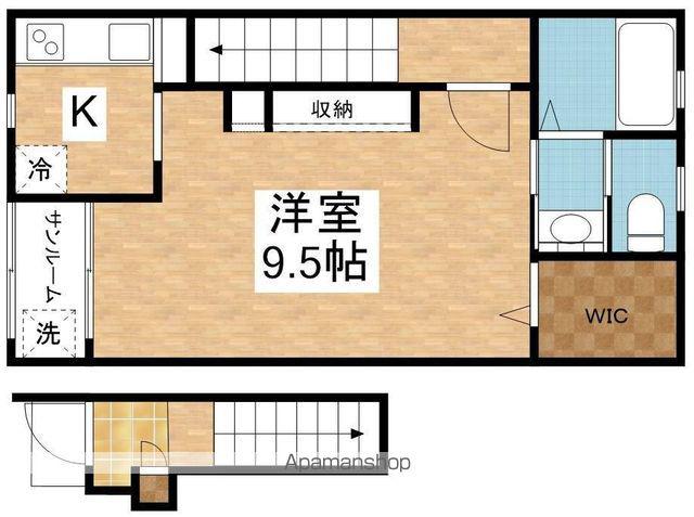 ESTATE-KEI(1K/2階)の間取り写真