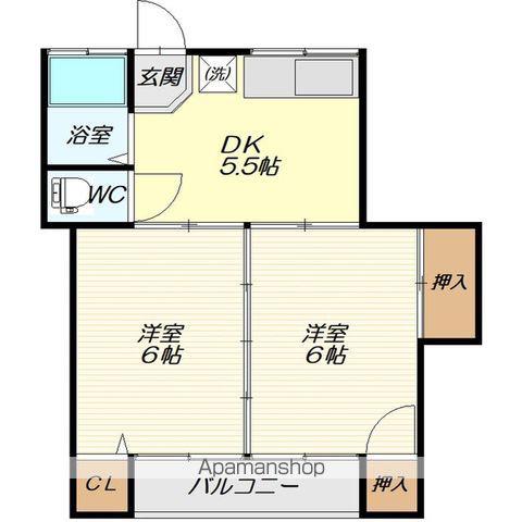 桜田庭学館(2DK/1階)の間取り写真