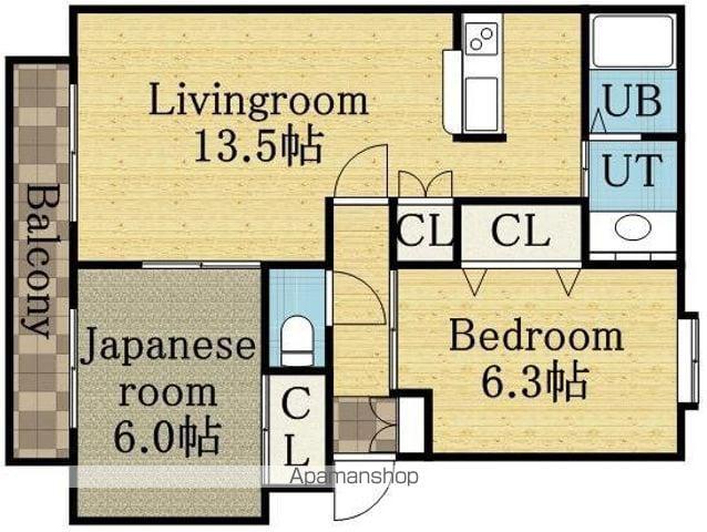 パークハイツC(2LDK/4階)の間取り写真