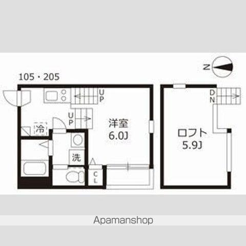 ハーモニーテラス志賀町Ⅴ(1K/1階)の間取り写真