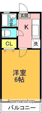 笠ヶ峰荘(1K/1階)の間取り写真
