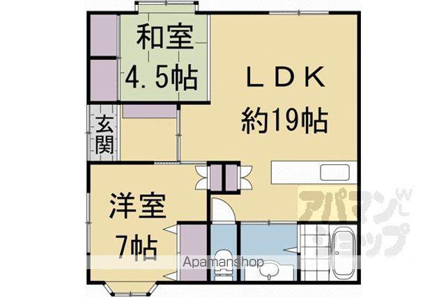 インプレス金閣(2LDK/1階)の間取り写真
