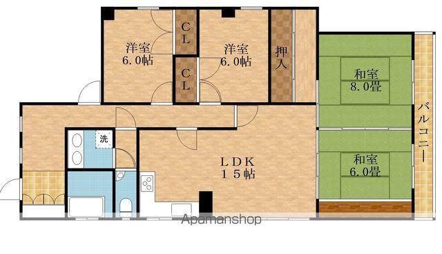 ラムールすみれ(4LDK/1階)の間取り写真