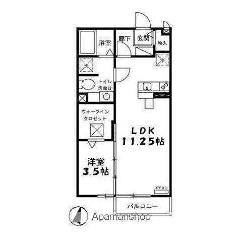 モナリエ春日I・II(1LDK/2階)の間取り写真