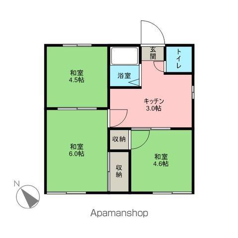 コーポ赤崎(3K/1階)の間取り写真