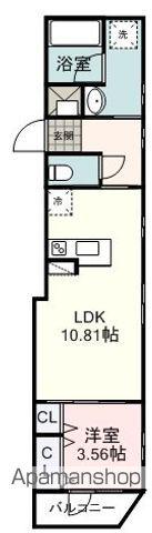 NJレジデンス(1LDK/3階)の間取り写真