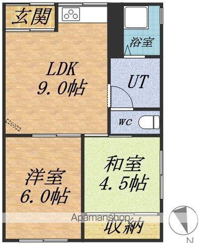 緑ハイツ(2DK/2階)の間取り写真