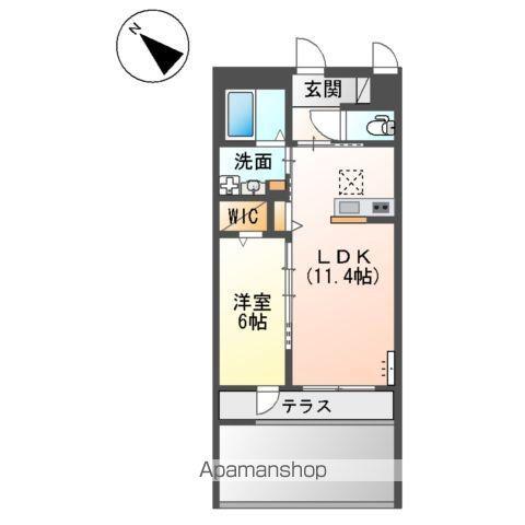 グランデ嘉右衛門(1LDK/1階)の間取り写真