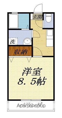 カーサコリーナ(1K/1階)の間取り写真