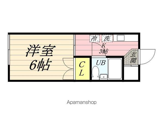 メゾンブランシュ(1K/1階)の間取り写真