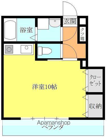 サンフィールド(ワンルーム/4階)の間取り写真