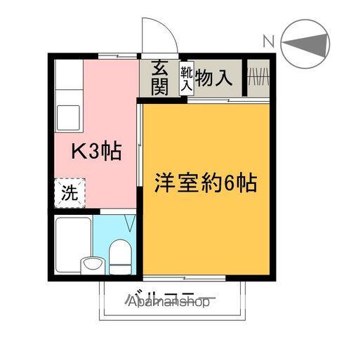 NKホーム飯能第1(1K/2階)の間取り写真