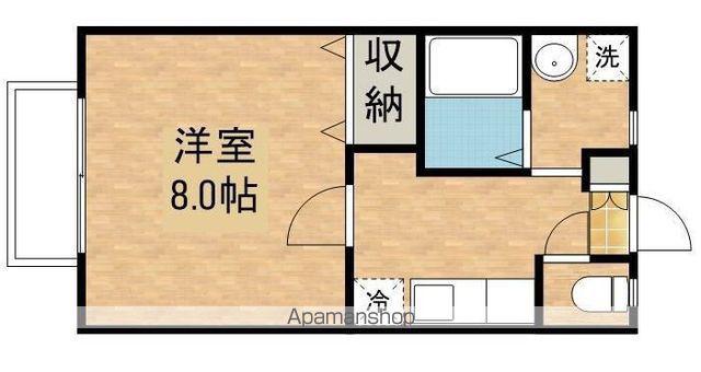 フェヴァリーⅡ(1K/1階)の間取り写真