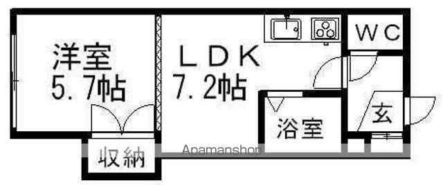 デベックス澄川47(1DK/4階)の間取り写真