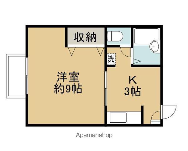 ATヒルズ(1K/1階)の間取り写真