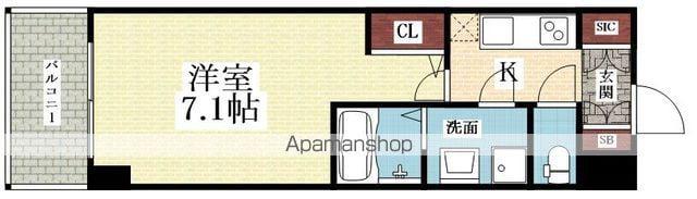 M-RESIDENCE新大阪ガーデン(1K/3階)の間取り写真
