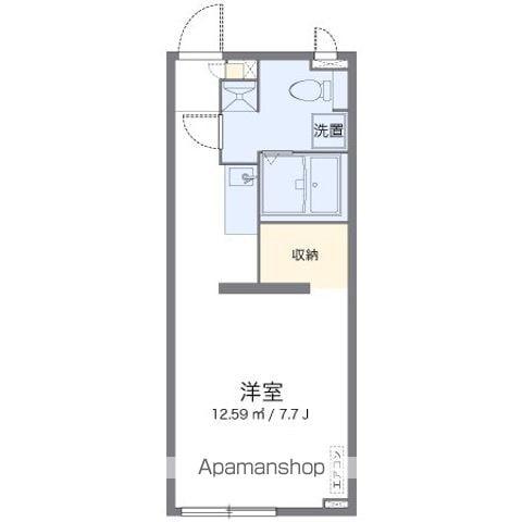 アルクルピナスⅤ(ワンルーム/2階)の間取り写真