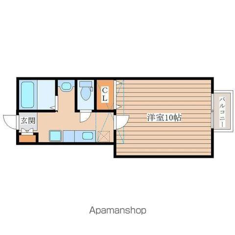 リジェール弐(1K/2階)の間取り写真