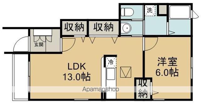 カン・カーロ Ⅰ(1LDK/1階)の間取り写真